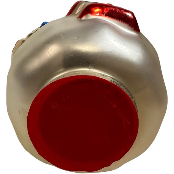 Kurt Adler Snowman Victorian Christmas Blown Glass Hat Bird Broom Glitter 12"T - Picture 15 of 15